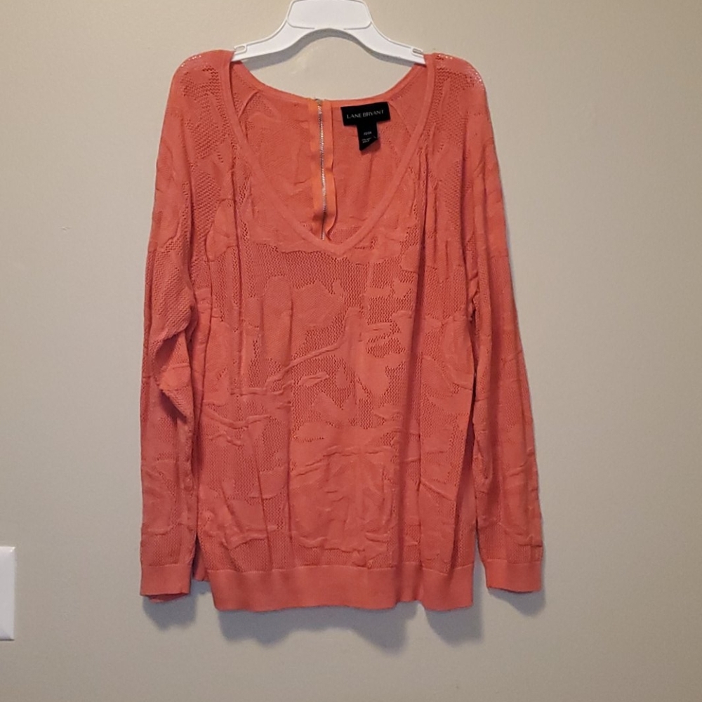Lane Bryant Pink V-Neck Sweater 22/24